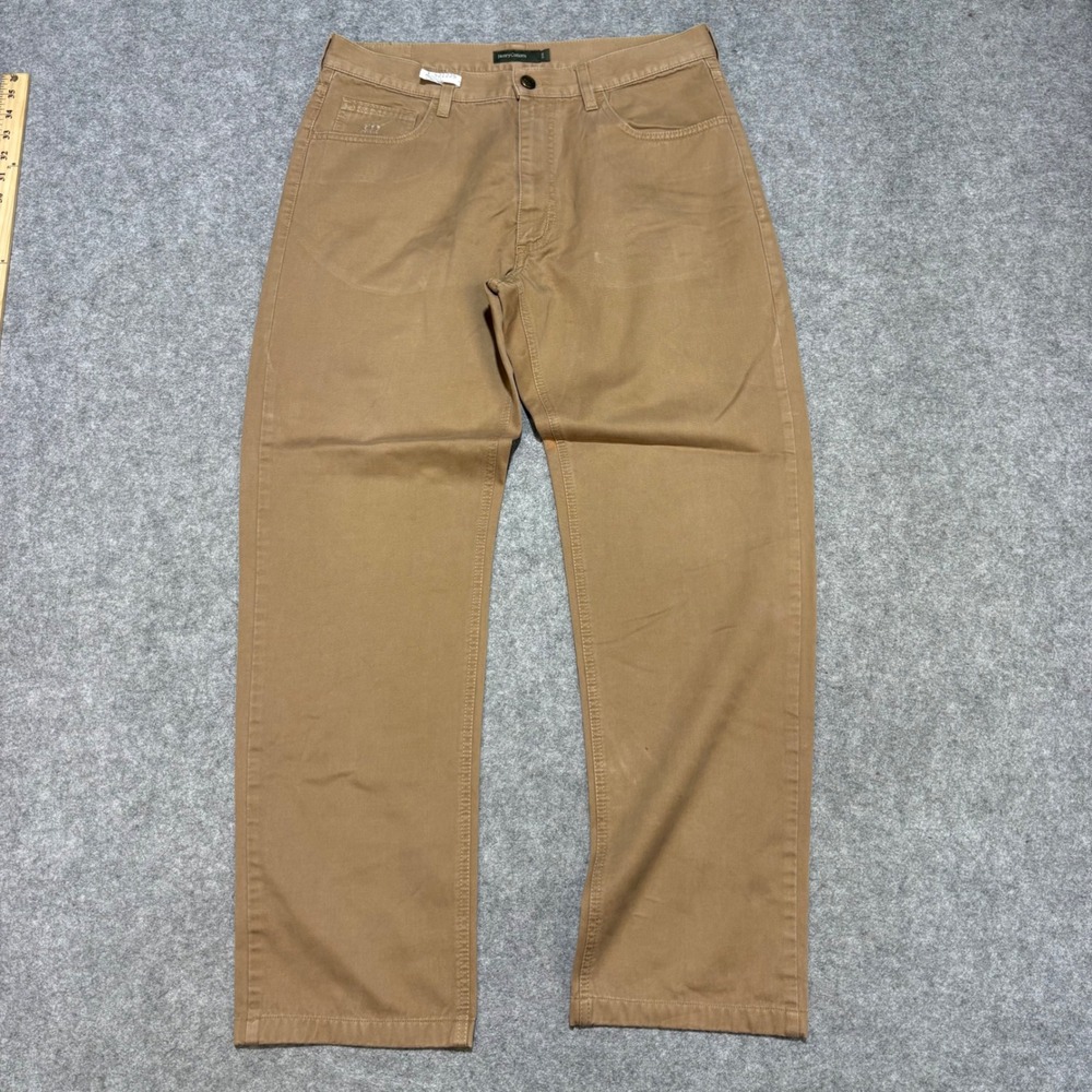 Henry Cottons Mens Tan Brown Straight Leg Chino Pants Size 36